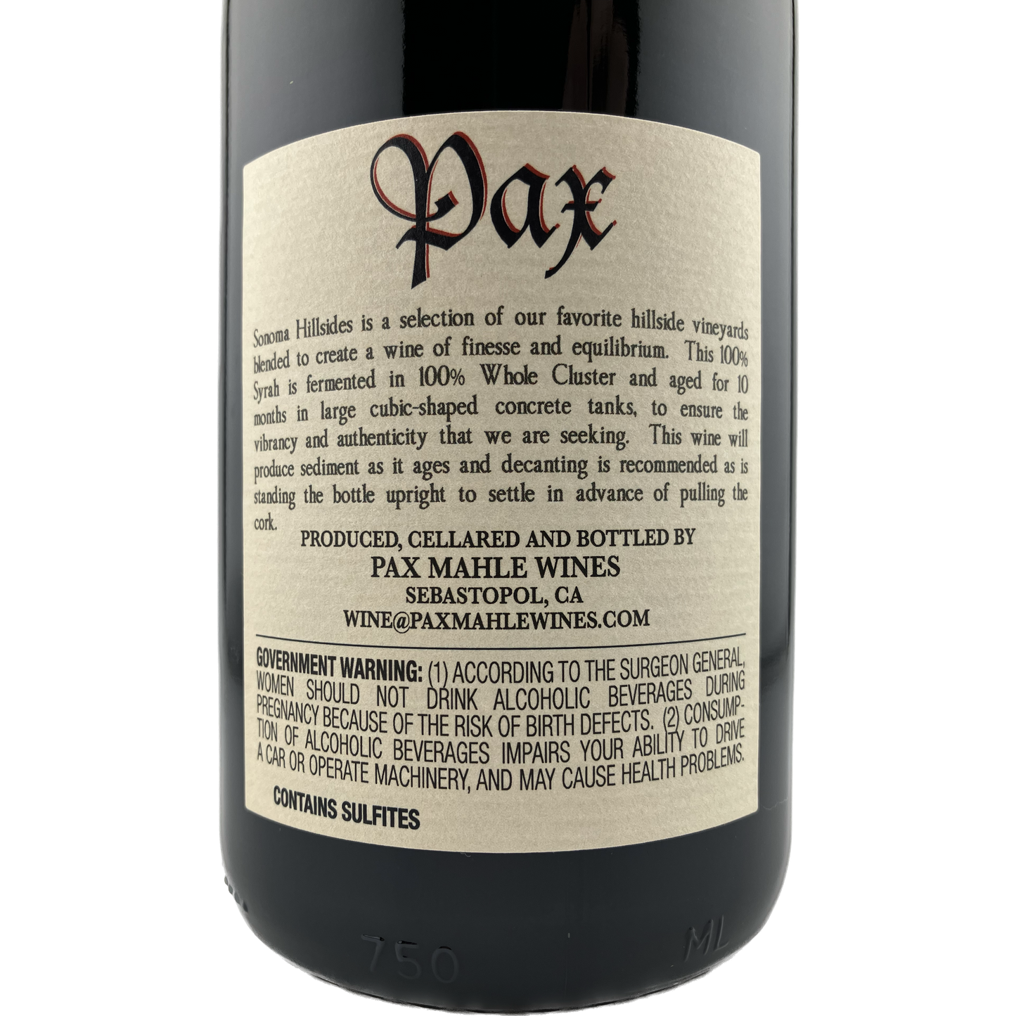 2021 Sonoma Hillsides Syrah | Sonoma County